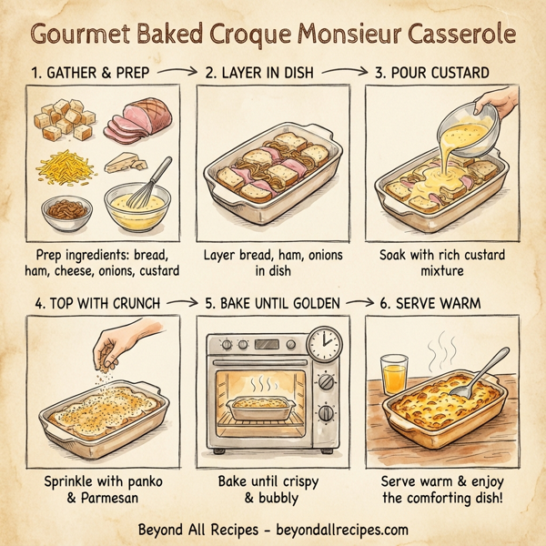 Gourmet Baked Croque Monsieur Casserole instructions