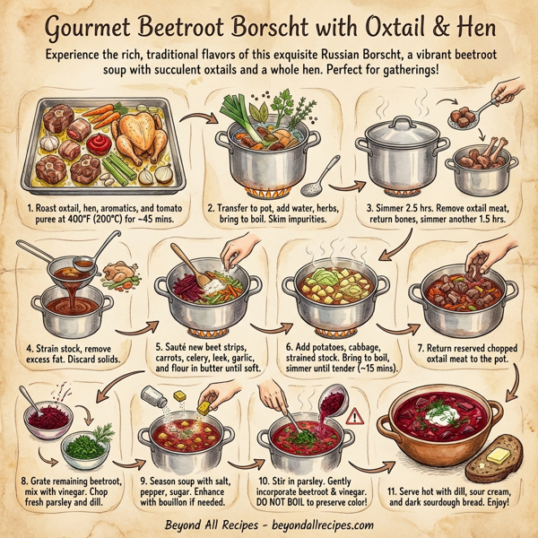 Gourmet Beetroot Borscht with Oxtail & Hen instructions