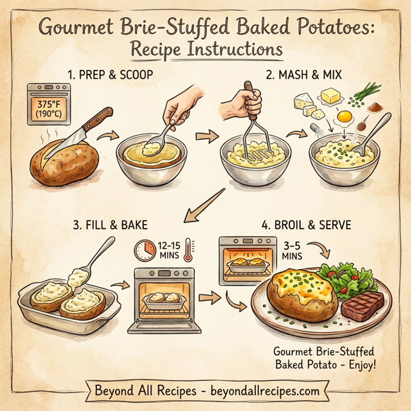 Gourmet Brie-Stuffed Baked Potatoes instructions