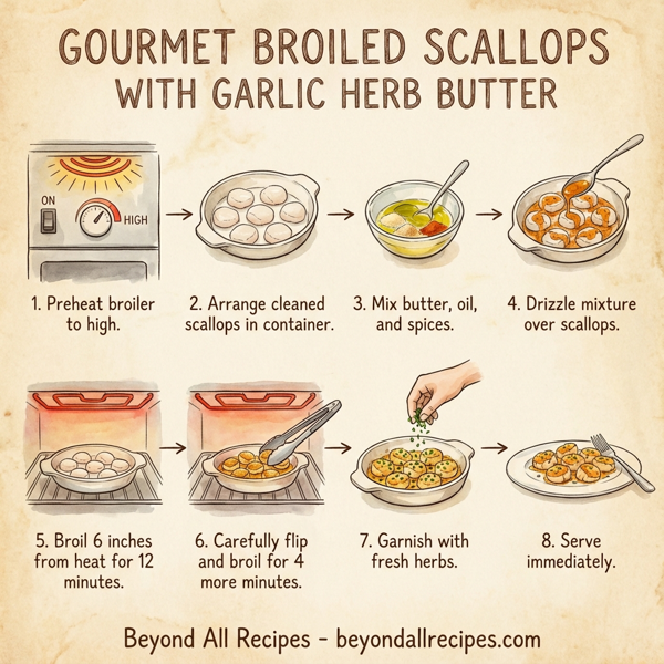 Gourmet Broiled Scallops with Garlic Herb Butter instructions