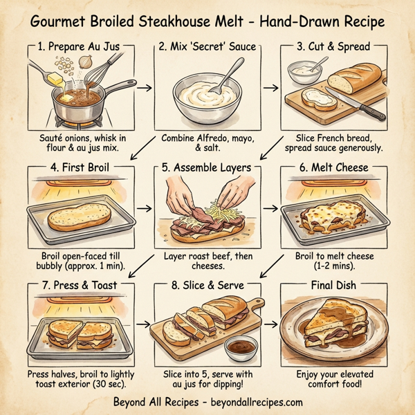 Gourmet Broiled Steakhouse Melt instructions