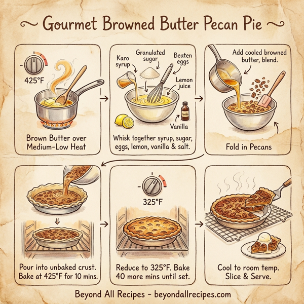 Gourmet Browned Butter Pecan Pie instructions
