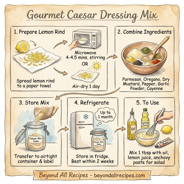 Gourmet Caesar Dressing Mix instructions
