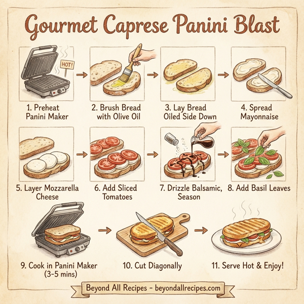 Gourmet Caprese Panini Blast instructions