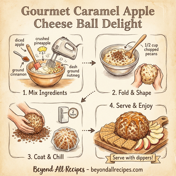 Gourmet Caramel Apple Cheese Ball Delight instructions