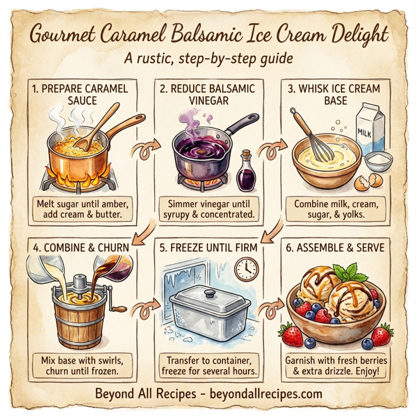 Gourmet Caramel Balsamic Ice Cream Delight instructions