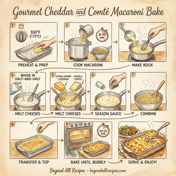 Gourmet Cheddar and Comté Macaroni Bake instructions