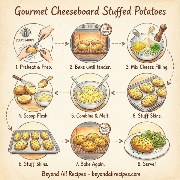Gourmet Cheeseboard Stuffed Potatoes instructions