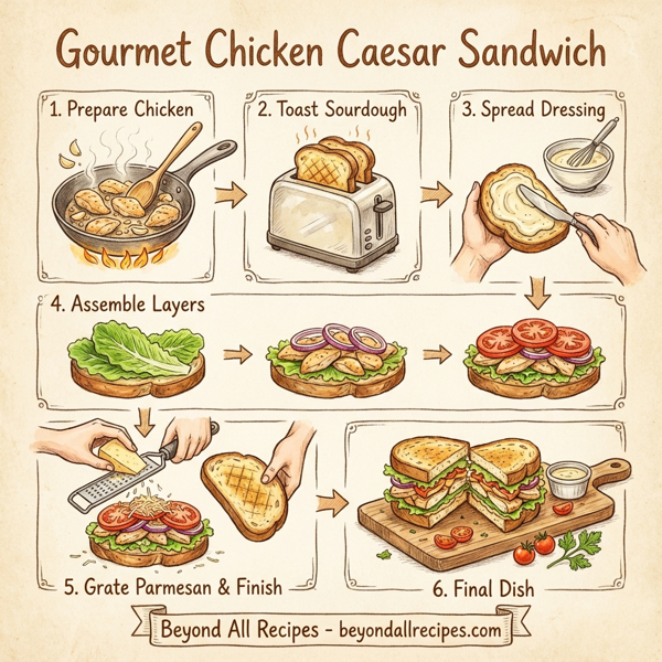 Gourmet Chicken Caesar Sandwich instructions
