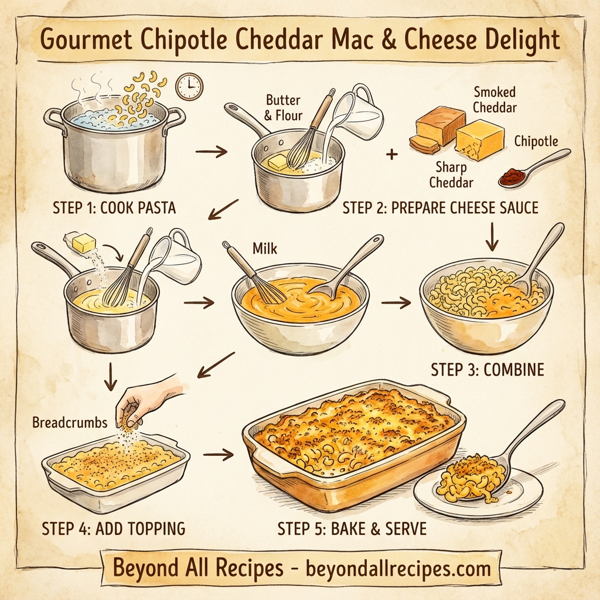 Gourmet Chipotle Cheddar Mac & Cheese Delight instructions