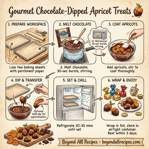 Gourmet Chocolate-Dipped Apricot Treats instructions