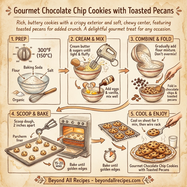 Gourmet Chocolate Chip Cookies with Toasted Pecans instructions