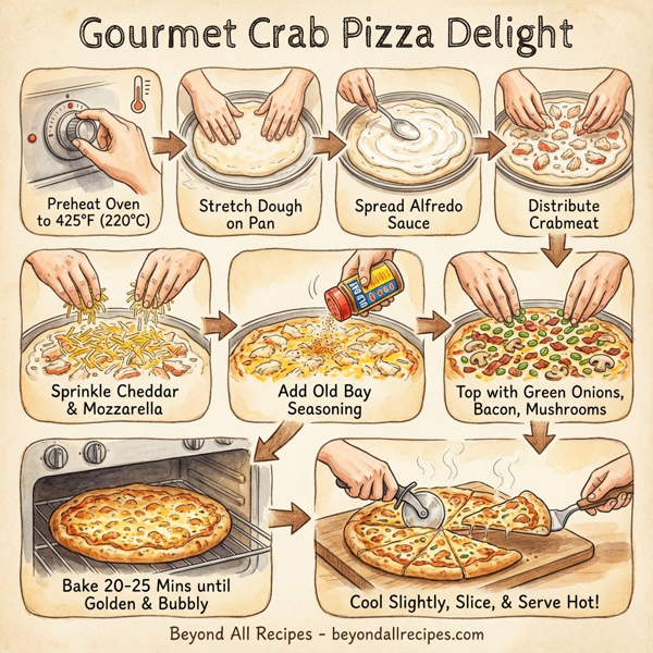 Gourmet Crab Pizza Delight instructions