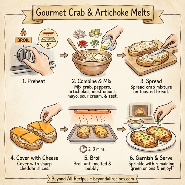 Gourmet Crab & Artichoke Melts instructions