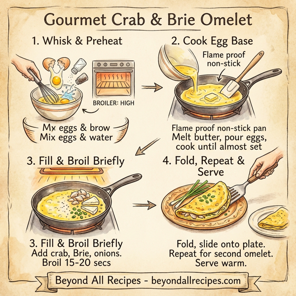Gourmet Crab & Brie Omelet instructions