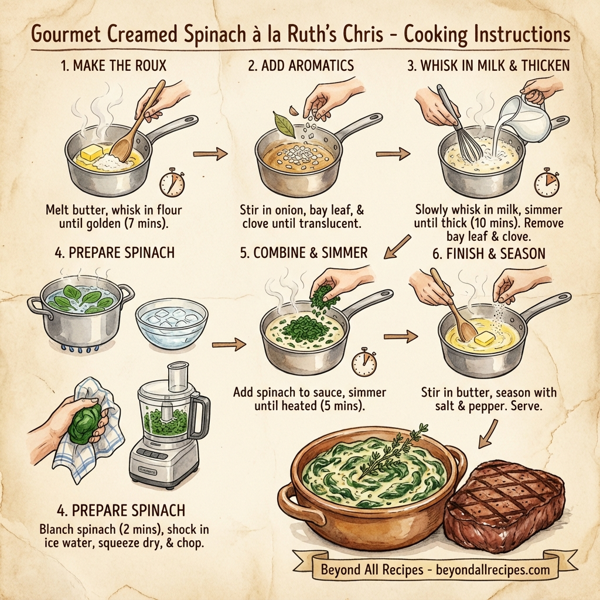 Gourmet Creamed Spinach à la Ruth's Chris instructions