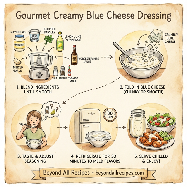 Gourmet Creamy Blue Cheese Dressing instructions