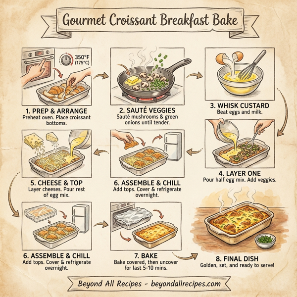 Gourmet Croissant Breakfast Bake instructions