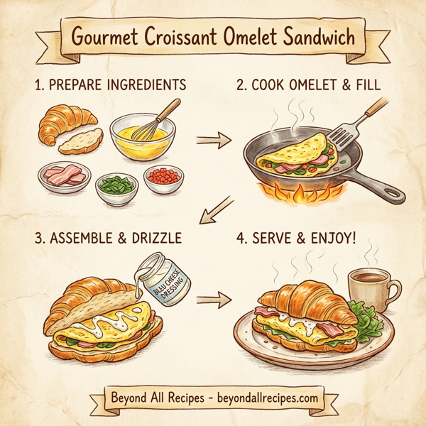 Gourmet Croissant Omelet Sandwich instructions