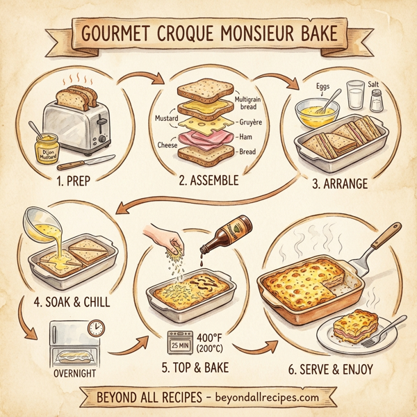 Gourmet Croque Monsieur Bake instructions