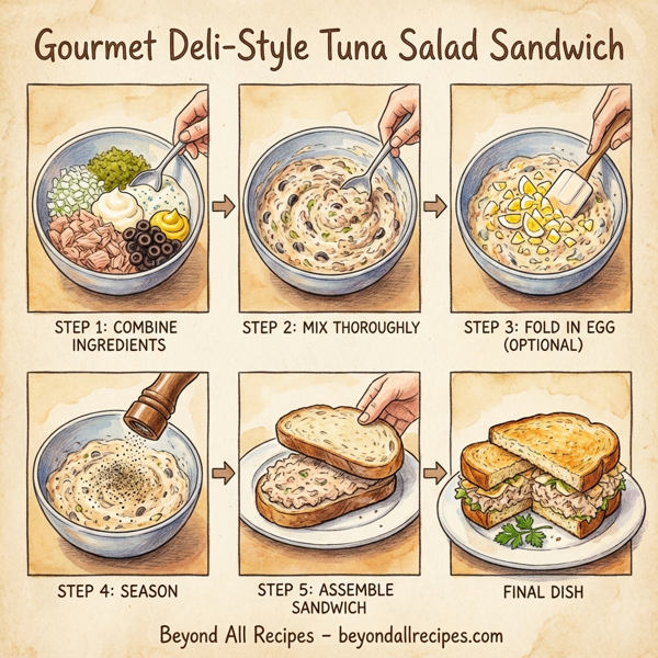 Gourmet Deli-Style Tuna Salad Sandwich instructions
