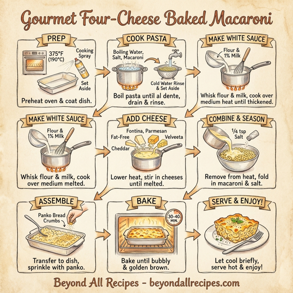 Gourmet Four-Cheese Baked Macaroni instructions