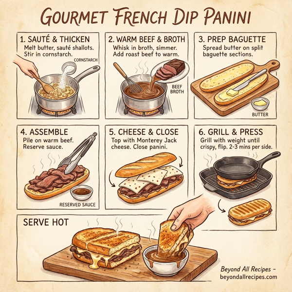 Gourmet French Dip Panini instructions