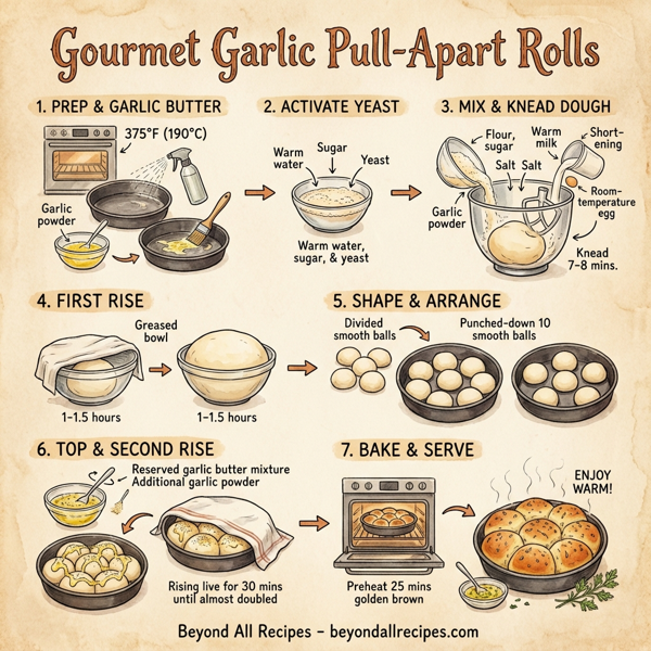 Gourmet Garlic Pull-Apart Rolls instructions