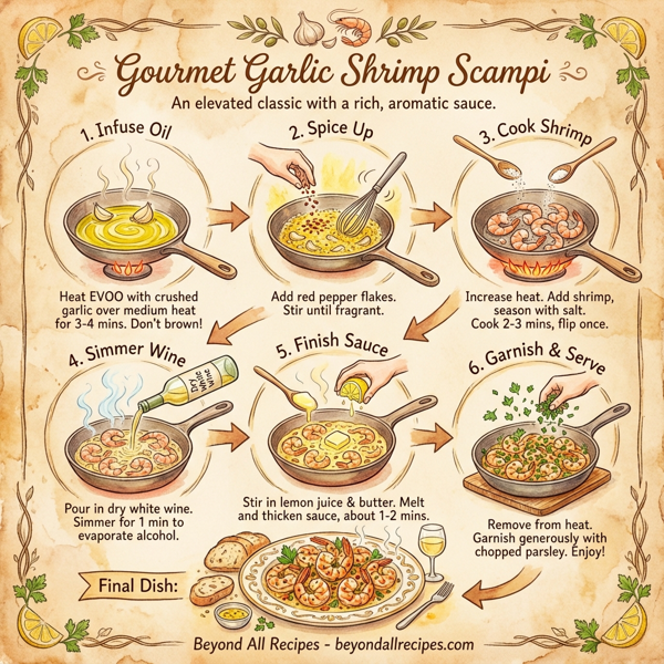 Gourmet Garlic Shrimp Scampi instructions