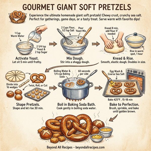 Gourmet Giant Soft Pretzels instructions