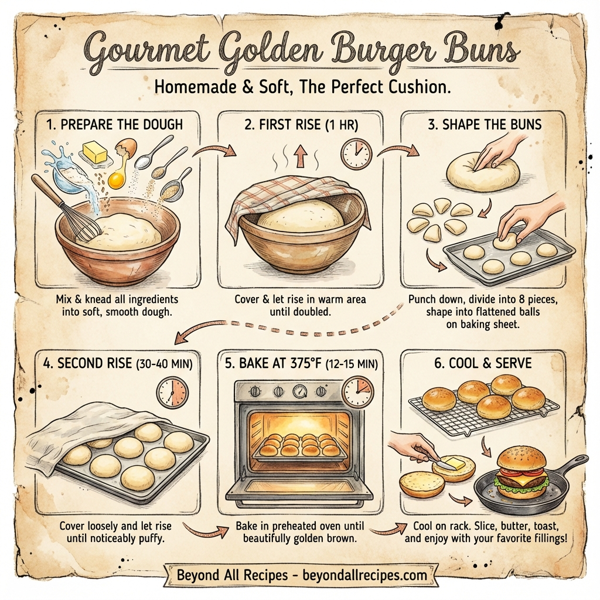 Gourmet Golden Burger Buns instructions