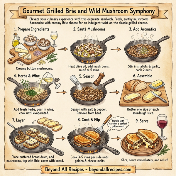 Gourmet Grilled Brie and Wild Mushroom Symphony instructions