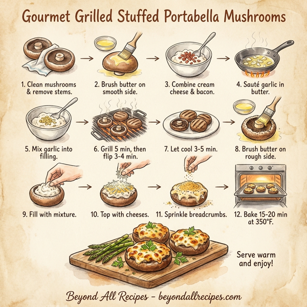 Gourmet Grilled Stuffed Portabella Mushrooms instructions