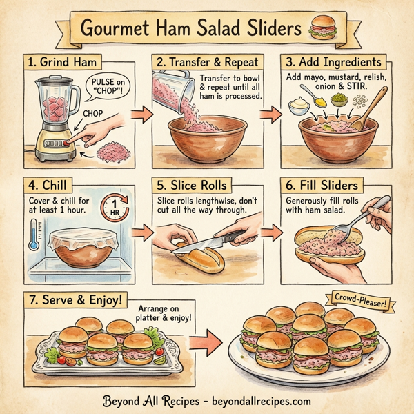 Gourmet Ham Salad Sliders instructions