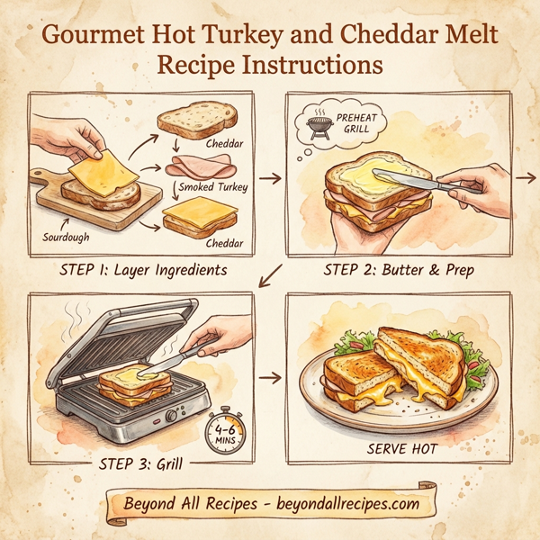Gourmet Hot Turkey and Cheddar Melt instructions