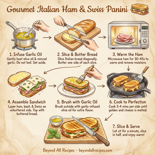 Gourmet Italian Ham & Swiss Panini instructions