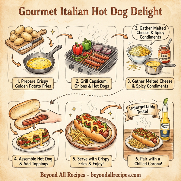 Gourmet Italian Hot Dog Delight instructions