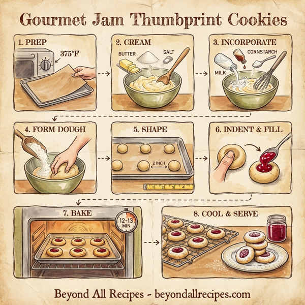 Gourmet Jam Thumbprint Cookies instructions