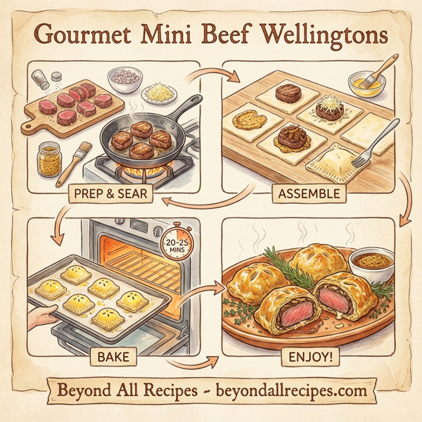 Gourmet Mini Beef Wellingtons instructions