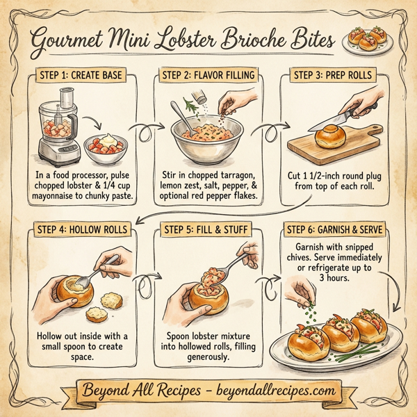 Gourmet Mini Lobster Brioche Bites instructions
