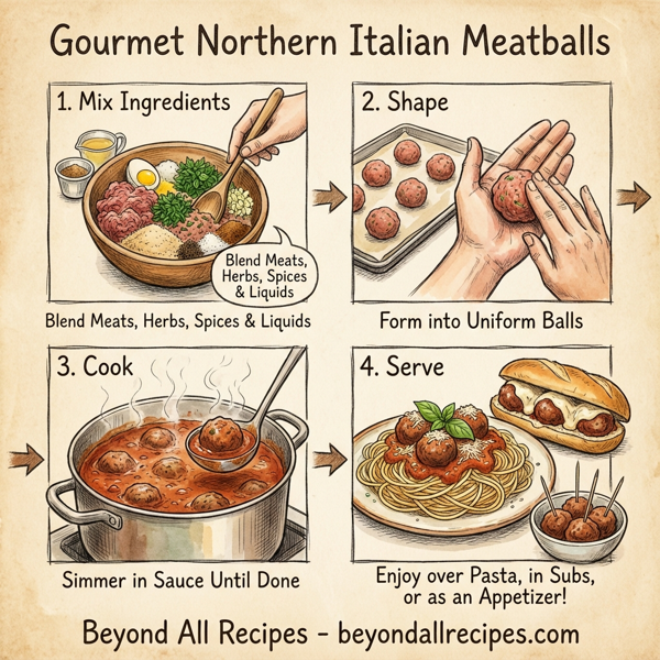 Gourmet Northern Italian Meatballs instructions