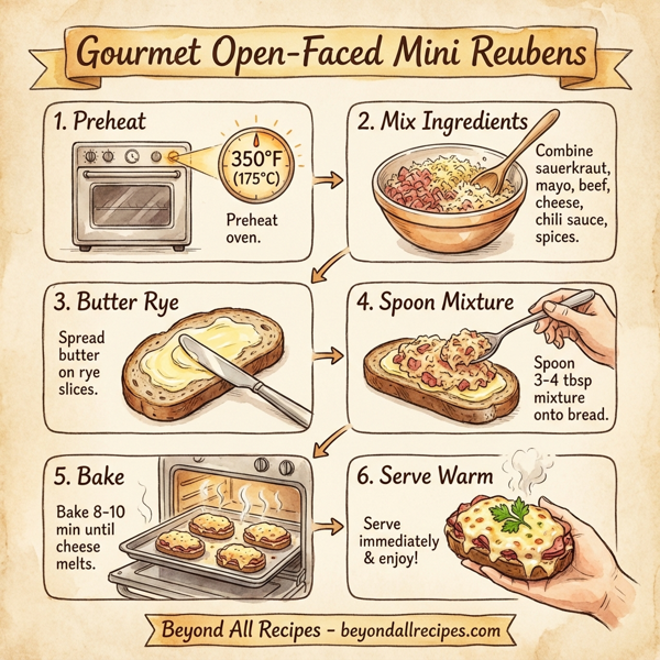 Gourmet Open-Faced Mini Reubens instructions