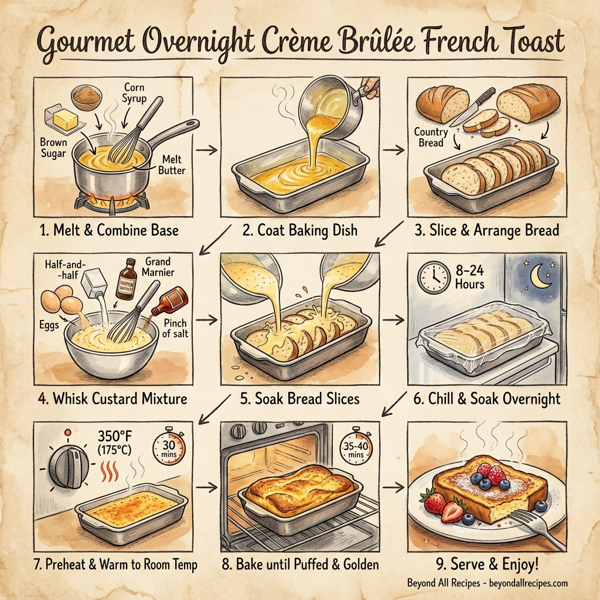 Gourmet Overnight Crème Brûlée French Toast instructions