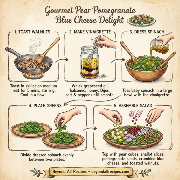 Gourmet Pear Pomegranate Blue Cheese Delight instructions