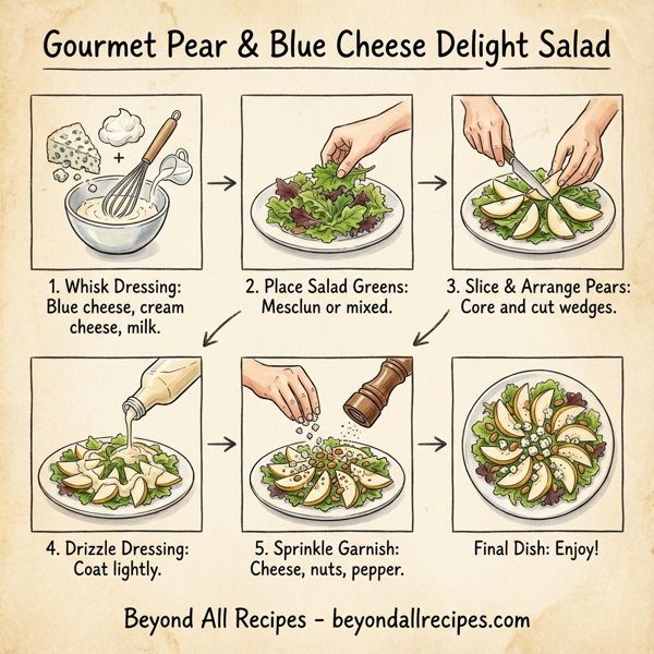 Gourmet Pear & Blue Cheese Delight Salad instructions