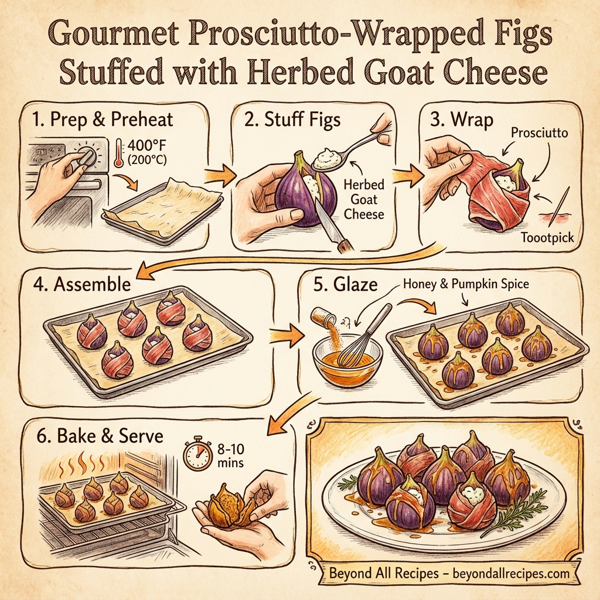 Gourmet Prosciutto-Wrapped Figs Stuffed with Herbed Goat Cheese instructions