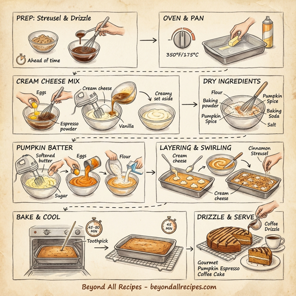 Gourmet Pumpkin Espresso Coffee Cake instructions