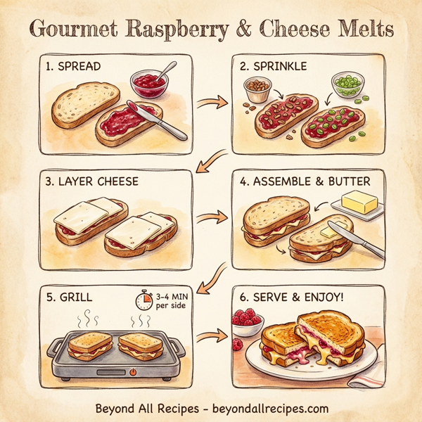 Gourmet Raspberry & Cheese Melts instructions