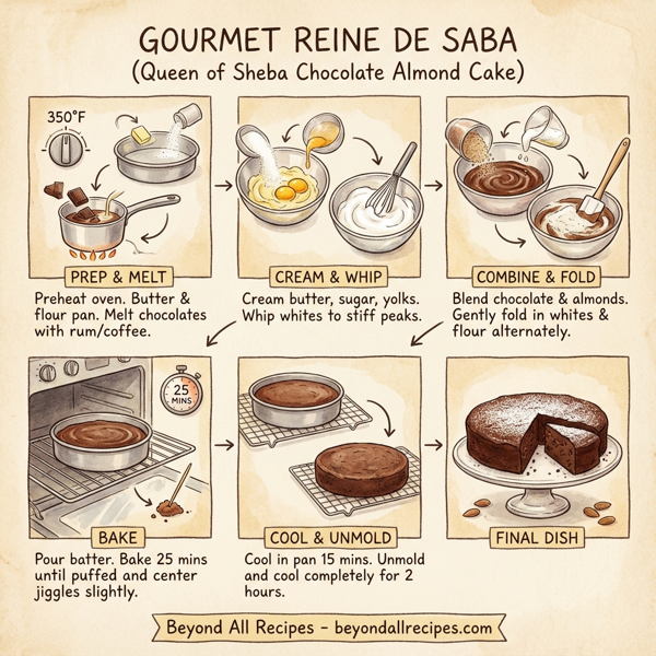 Gourmet Reine De Saba - Queen of Sheba Chocolate Almond Cake instructions