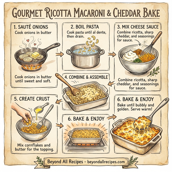 Gourmet Ricotta Macaroni & Cheddar Bake instructions